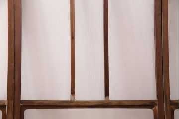 アンティーク建具　クリアガラスとモールガラスが入ったおしゃれなガラス戸4枚セット(引き戸、窓)(R-049788)