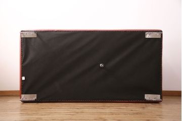 中古　IDC大塚家具　本革L/S　コンフォート　レッドカラーが目を引くソファセット(定価約58万円)(3人掛け、4人掛け)(R-049790)