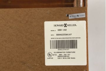 中古　美品　ハワード・ミラー社　高級時計メーカーによる上質なキャビネット(飾り棚、キュリオケース、コレクションケース、ガラスケース)(定価約37万円)(R-049791)