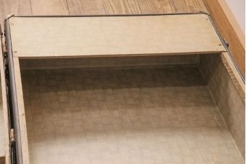 アンティーク雑貨　昭和初期　雰囲気漂うお洒落なトランク(鞄、カバン、収納、ディスプレイ)(R-049795)