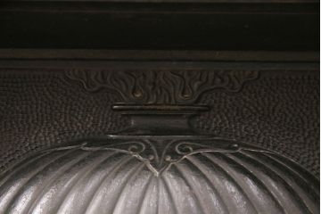 イギリスアンティークアンティーク　色鮮やかな花柄が華やかさを演出するマントルピース(暖炉、ファイヤープレイス)(R-049799)