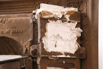 イギリスアンティークアンティーク　色鮮やかな花柄が華やかさを演出するマントルピース(暖炉、ファイヤープレイス)(R-049799)