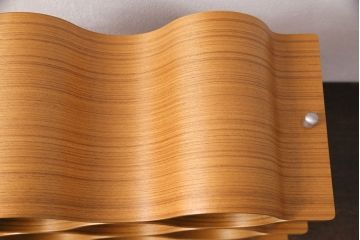 中古　美品　サイトーウッド(SAITO WOOD)　まるでオブジェのようなフォルムが美しいワインラック(ワインストレージ、ワイン収納、シャンパンホルダー)(R-049805)