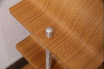 中古　美品　サイトーウッド(SAITO WOOD)　まるでオブジェのようなフォルムが美しいワインラック(ワインストレージ、ワイン収納、シャンパンホルダー)(R-049805)