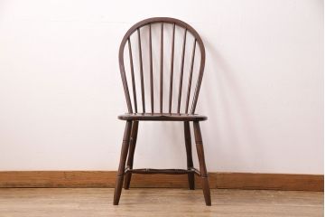 中古　松本民芸家具　美しいシルエットが魅力の#72リーチ型チェア(ダイニングチェア、椅子)(R-049807)
