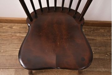 中古　松本民芸家具　美しいシルエットが魅力の#72リーチ型チェア(ダイニングチェア、椅子)(R-049807)