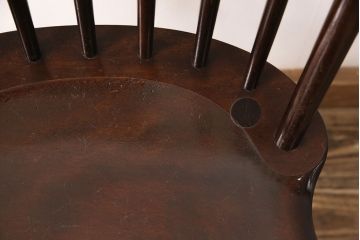 中古　松本民芸家具　美しいシルエットが魅力の#72リーチ型チェア(ダイニングチェア、椅子)(R-049808)