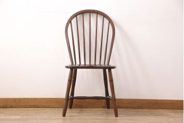 中古　松本民芸家具　美しいシルエットが魅力の#72リーチ型チェア(ダイニングチェア、椅子)(R-049810)