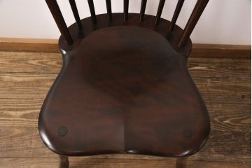 中古　松本民芸家具　美しいシルエットが魅力の#72リーチ型チェア(ダイニングチェア、椅子)(R-049810)