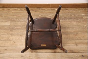中古　松本民芸家具　美しいシルエットが魅力の#72リーチ型チェア(ダイニングチェア、椅子)(R-049810)