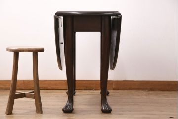 中古　松本民芸家具　クインアン型バタフライ卓(バタフライテーブル、ダイニングテーブル)(定価38万円)(R-049812)