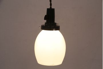 アンティーク照明　ぷっくりとした筒型が柔らかい雰囲気を醸し出す天井照明(ペンダントライト、吊り下げ照明)(R-049816)