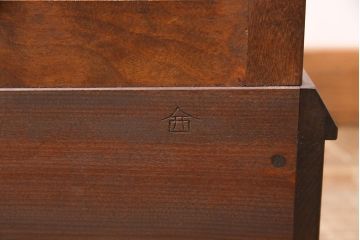 中古　松本民芸家具　洗練された佇まいが上品な印象のライティングビューロー(ワークデスク、机、在宅ワーク、在宅用棚)(R-049827)