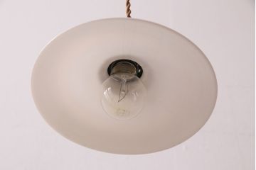 アンティーク照明　和製アンティーク　どこか懐かしさが漂う平笠シェードのペンダントライト2個セット(R-049832)