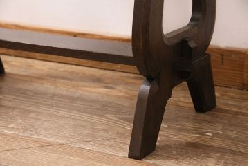 ビンテージ家具　神戸洋家具　洗練されたフォルムが品の良さを高めるナラ材製サイドテーブル(カフェテーブル、オケージョナルテーブル、飾り台、ヴィンテージ)(R-049844)