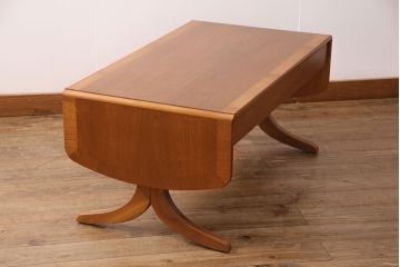 ビンテージ家具　イギリス　Parker Knoll(パーカーノール)　温かみある色合いが魅力のバタフライテーブル(センターテーブル、ヴィンテージ)(R-049846)