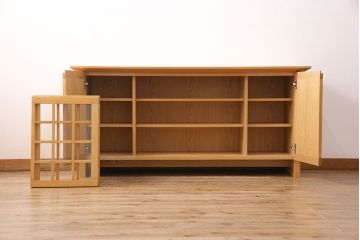 中古　美品　メーベルトーコー(MOBEL TOKO)　木のぬくもりを感じるテレビボード(定価約23万円)(リビングボード、テレビ台、収納棚、キャビネット)(R-049851)