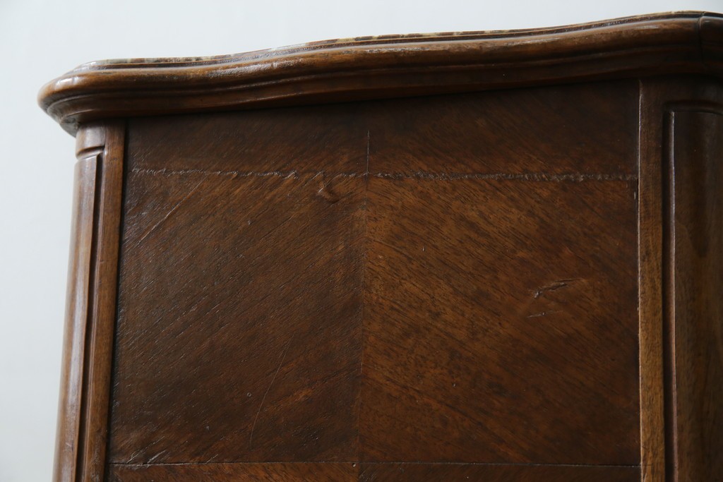 フランスアンティーク　ウォールナット材　サイドテーブル　(R-049858)