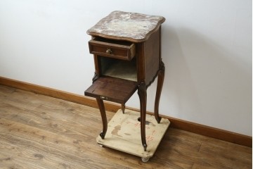 フランスアンティーク　ウォールナット材　サイドテーブル　(R-049858)