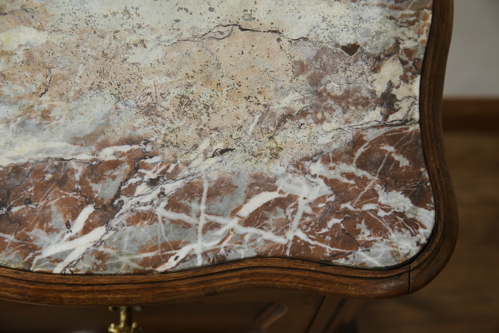 フランスアンティーク　ウォールナット材　サイドテーブル　(R-049858)