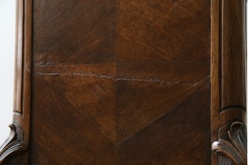 フランスアンティーク　ウォールナット材　サイドテーブル　(R-049858)