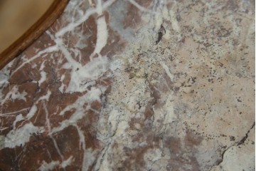 フランスアンティーク　ウォールナット材　サイドテーブル　(R-049858)