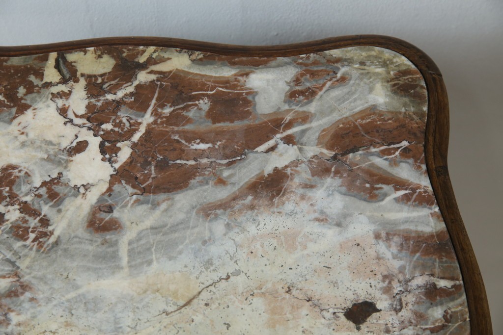 フランスアンティーク　ウォールナット材　サイドテーブル　(R-049858)