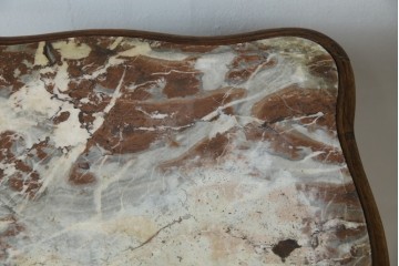 フランスアンティーク　ウォールナット材　サイドテーブル　(R-049858)