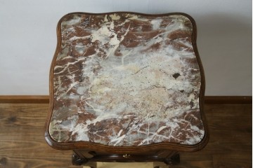 フランスアンティーク　ウォールナット材　サイドテーブル　(R-049858)