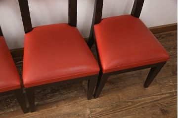 中古　cassina.ixc(カッシーナ・イクスシー )　Philippe hurel(フィリップ・ユーレル)　チロルチェア4脚セット(椅子、ダイニングチェア、合皮)(R-049860)
