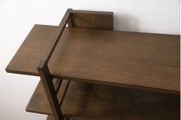 中古　特注品　旭川家具　和光民芸　飾り棚(書棚、本棚、テレビボード、テレビ台)(R-049866)