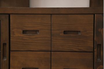 中古　特注品　旭川家具　和光民芸　飾り棚(書棚、本棚、テレビボード、テレビ台)(R-049866)