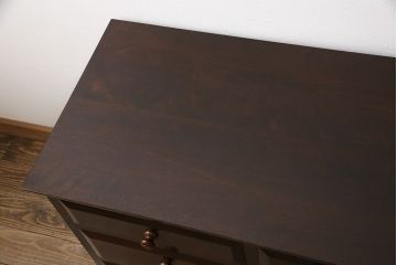 中古　松本民芸家具　E-33型　落ち着きのある色味が素敵なローチェスト(ローボード、引き出し、テレビボード)(R-049869)