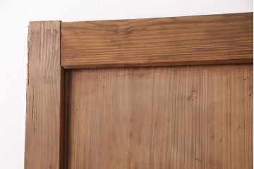 アンティーク建具　ヒノキ材　金具が立派な蔵戸(引き戸、玄関戸、建具)(R-049870)