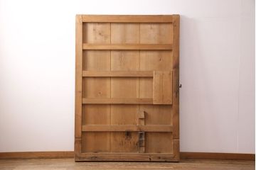 アンティーク建具　ヒノキ材　金具が立派な蔵戸(引き戸、玄関戸、建具)(R-049870)