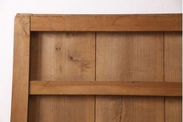 アンティーク建具　ヒノキ材　金具が立派な蔵戸(引き戸、玄関戸、建具)(R-049870)