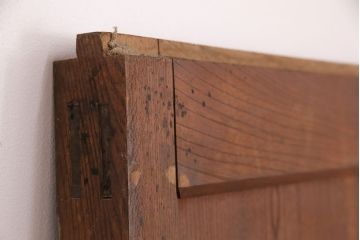 アンティーク建具　ケヤキ材　明治期の古い蔵戸(引き戸、玄関戸、建具)(R-049874)