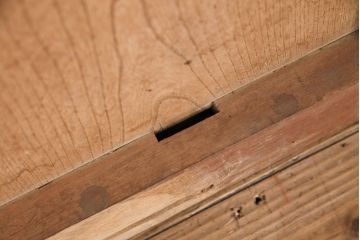 アンティーク建具　ケヤキ材　明治期の古い蔵戸(引き戸、玄関戸、建具)(R-049874)