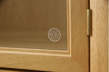 中古　美品　オーク材　CONDE HOUSE(カンディハウス)　キャビネット(飾り棚、収納棚)(R-049877)