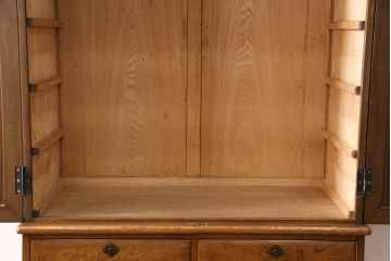 和製アンティーク　昭和初期　栓材がふんだんに使われた良質なワードローブ(洋服タンス、衣装箪笥)(R-049879)