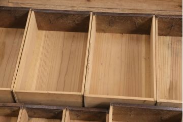 和製アンティーク　明治期　昇り引き出し付きの京水屋箪笥(水屋箪笥、キャビネット、収納棚)(R-049880)