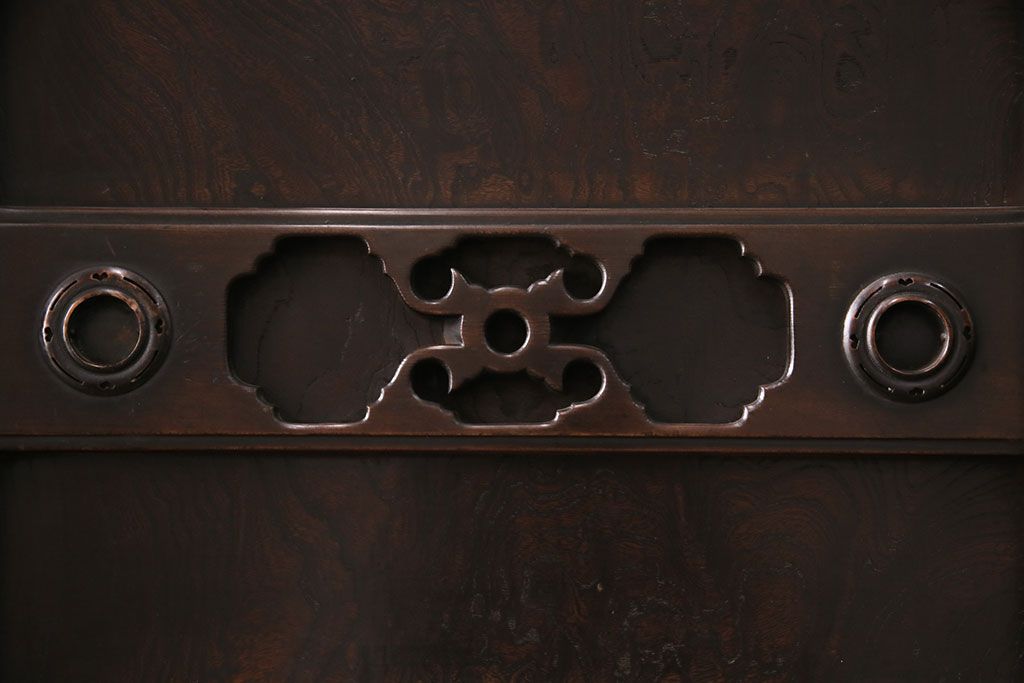 和製アンティーク　明治期　昇り引き出し付きの京水屋箪笥(水屋箪笥、キャビネット、収納棚)(R-049880)