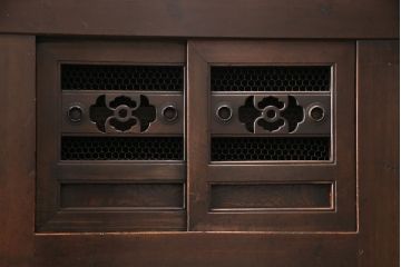 和製アンティーク　明治期　昇り引き出し付きの京水屋箪笥(水屋箪笥、キャビネット、収納棚)(R-049880)