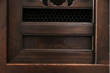和製アンティーク　明治期　昇り引き出し付きの京水屋箪笥(水屋箪笥、キャビネット、収納棚)(R-049880)