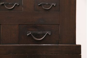 和製アンティーク　明治・大正期　京水屋箪笥サイドボード(食器棚、キャビネット、収納棚)(R-049881)