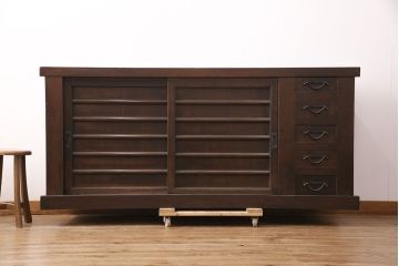 和製アンティーク　明治・大正期　京水屋箪笥サイドボード(食器棚、キャビネット、収納棚)(R-049882)