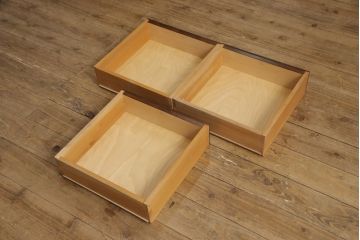 中古　松本民芸家具　シンプルで使いやすいK-3型食器棚(戸棚、収納棚、キャビネット)(定価約63万7千円)(R-049883)
