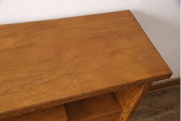 中古　美品　民芸家具　屋久杉製の飾り棚(収納棚、茶棚、サイドボード)(R-049884)