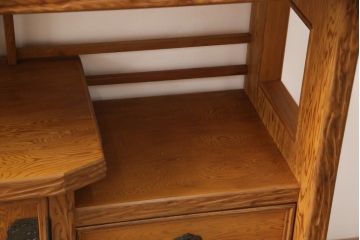 中古　美品　民芸家具　屋久杉製の飾り棚(収納棚、茶棚、サイドボード)(R-049884)