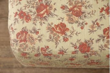 中古　日本フクラ(HUKLA)　TERRACE(テラス)　N560　優美な花柄のファブリックがお洒落な一人掛けソファ(1Pソファ、パーソナルソファ)(R-049886)